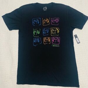 John Lennon Official RARE 9-Self Portraits Image Black S/S Tshirt SZ XL NWT Mens